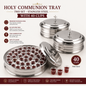 Holy Communion Tray, Two-Tray Stainless Steel Set with 40 Cups, Stackable Food-Grade Trays with Removable Cup Disk for Church Communion Service |