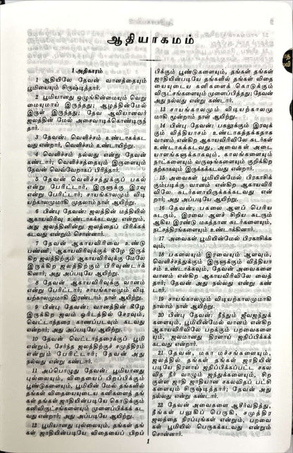Tamil Bible Semi-Compact Edition, White Cover, Open Type with Thumb Index - Premium Quality Holy Scripture