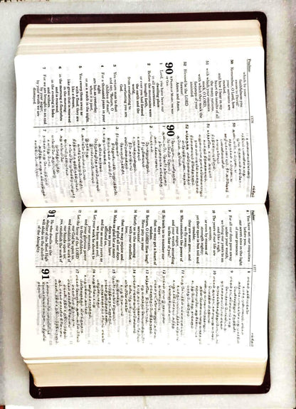 Tamil-English Parallel Bible, Large Print Edition, BSI Authorized Version, Premium Black Leather Bound, ISBN-9789393511805