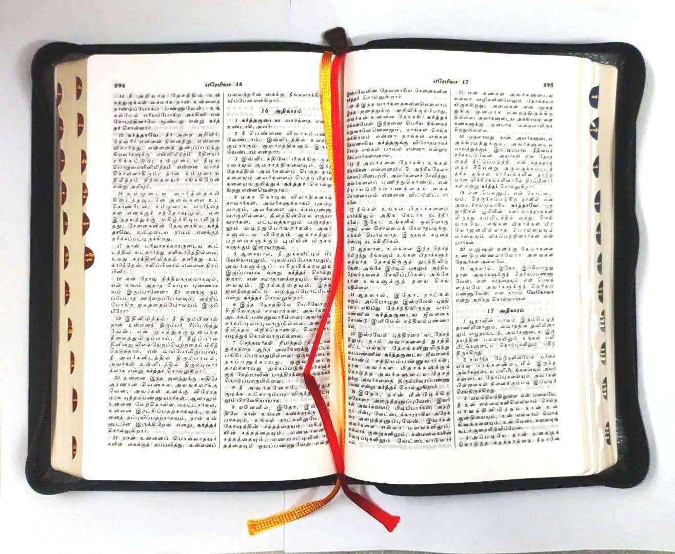 OV 55 ZTI Tamil Bible - Premium Korean Print Edition, Burgundy Zip Cover, ISBN 9788119796229