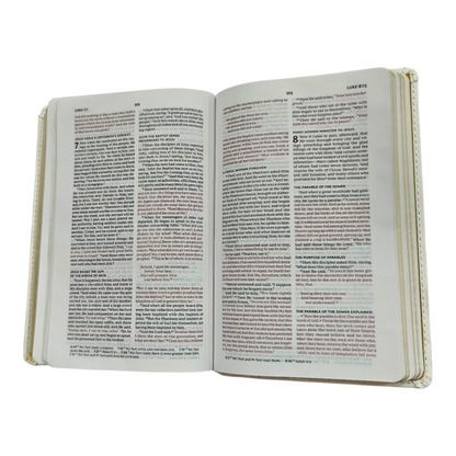 NKJV Bride's Bible, White Leathersoft, Red Letter, Comfort Print (Wedding Keepsake) | English Bible, Holy Bible