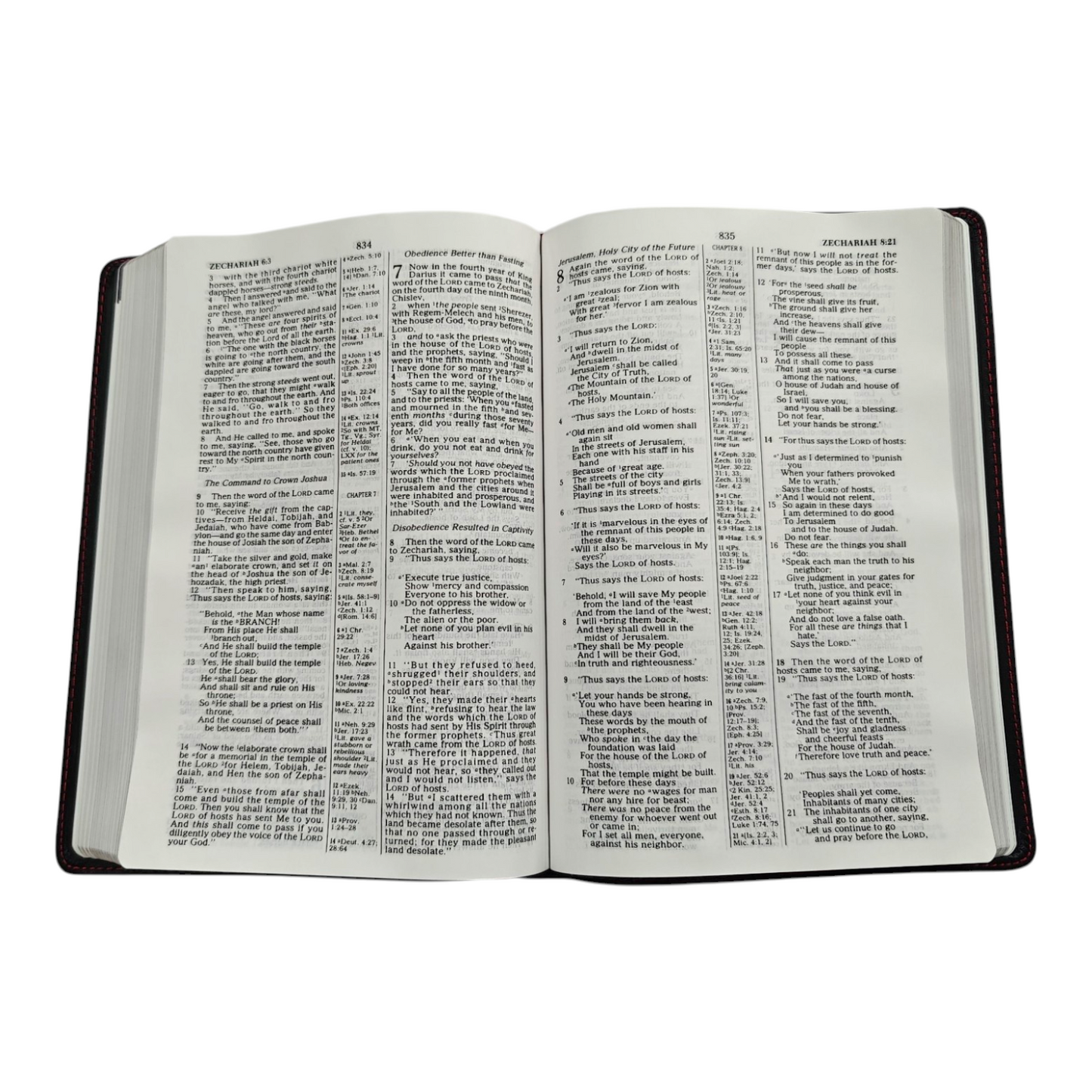 NKJV Large Print Ultrathin Reference Bible - Black Genuine Leather | Study Bible, Reference Bible | Holy Bible