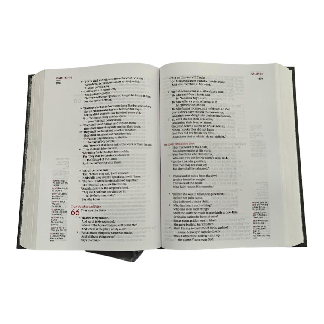 NKJV Compact Single-Column Reference Bible, Comfort Print (72,000+ Cross-References) | Study Bible, Reference Bible | Holy Bible