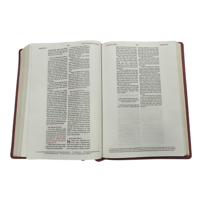 NIV Wide-Margin Bible, Leathersoft, Red Letter, Comfort Print | English Bible, Holy Bible