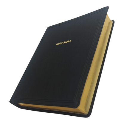 NKJV Wide Margin Reference Bible, Black Calf Split Leather, Red-letter | Study Bible, Reference Bible | Holy Bible