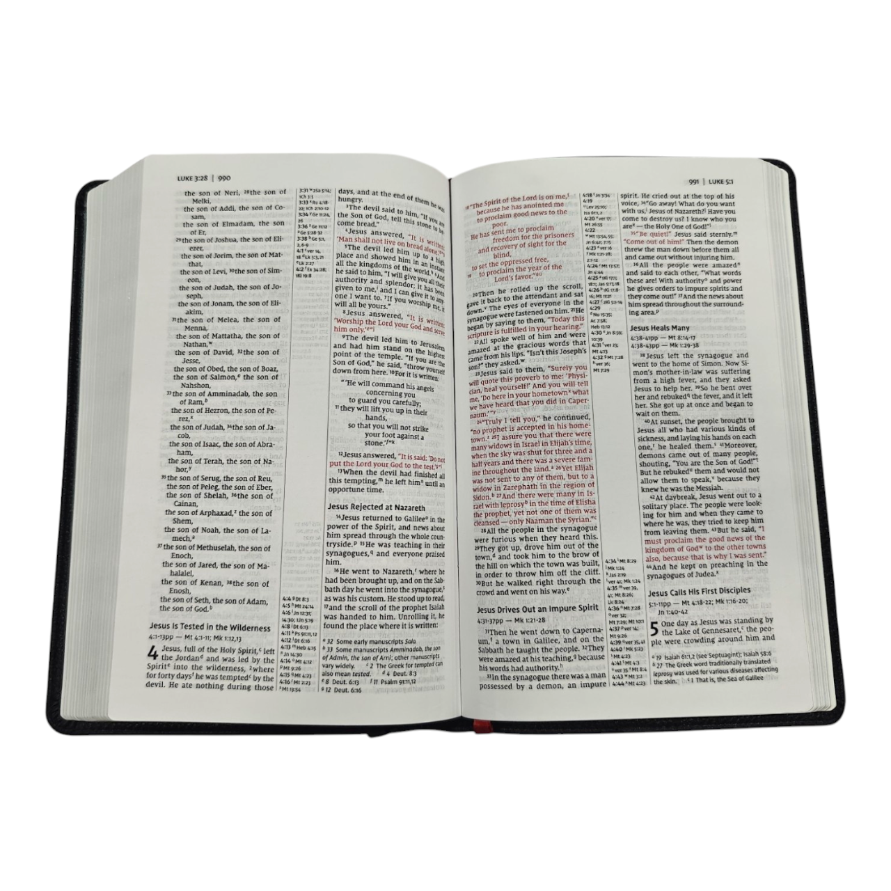 NIV Thinline Reference Bible, Leathersoft, Red Letter, Comfort Print | Study Bible, Reference Bible | Holy Bible