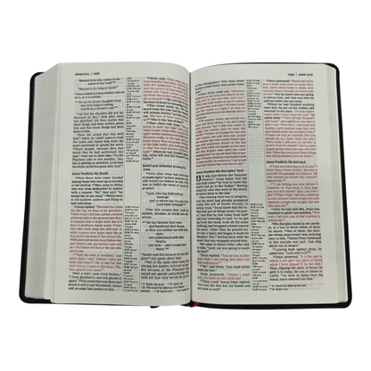 NIV Thinline Reference Bible, Leathersoft, Red Letter, Comfort Print | Study Bible, Reference Bible | Holy Bible