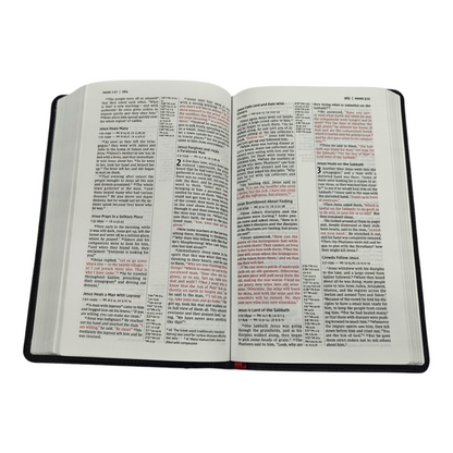 NIV Thinline Reference Bible, Leathersoft, Red Letter, Comfort Print | Study Bible, Reference Bible | Holy Bible