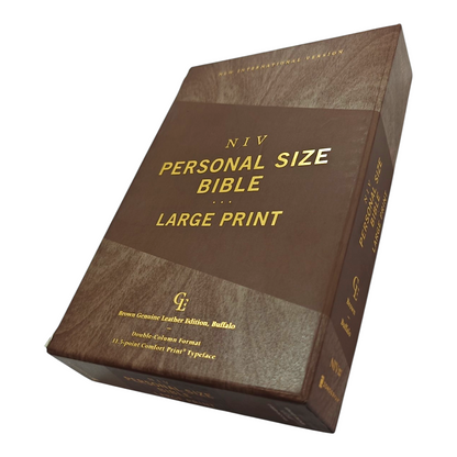 NIV Personal Size Bible, Large Print, Leathersoft, Red Letter, Comfort Print | English Bible, Holy Bible