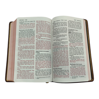 NIV Personal Size Bible, Large Print, Leathersoft, Red Letter, Comfort Print | English Bible, Holy Bible