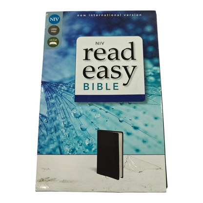 NIV ReadEasy Bible, Large Print, Leathersoft, Red Letter Edition, Complete New International Version with Lay-Flat Cover & 10.5pt Type | English