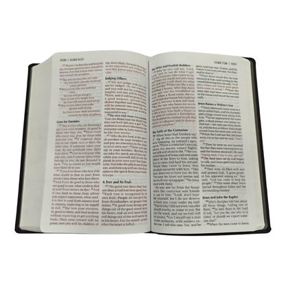 NIV ReadEasy Bible, Large Print, Leathersoft, Red Letter Edition, Complete New International Version with Lay-Flat Cover & 10.5pt Type | English