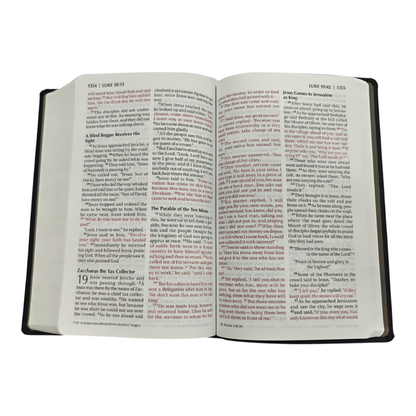 NIV ReadEasy Bible, Large Print, Leathersoft, Red Letter Edition, Complete New International Version with Lay-Flat Cover & 10.5pt Type | English