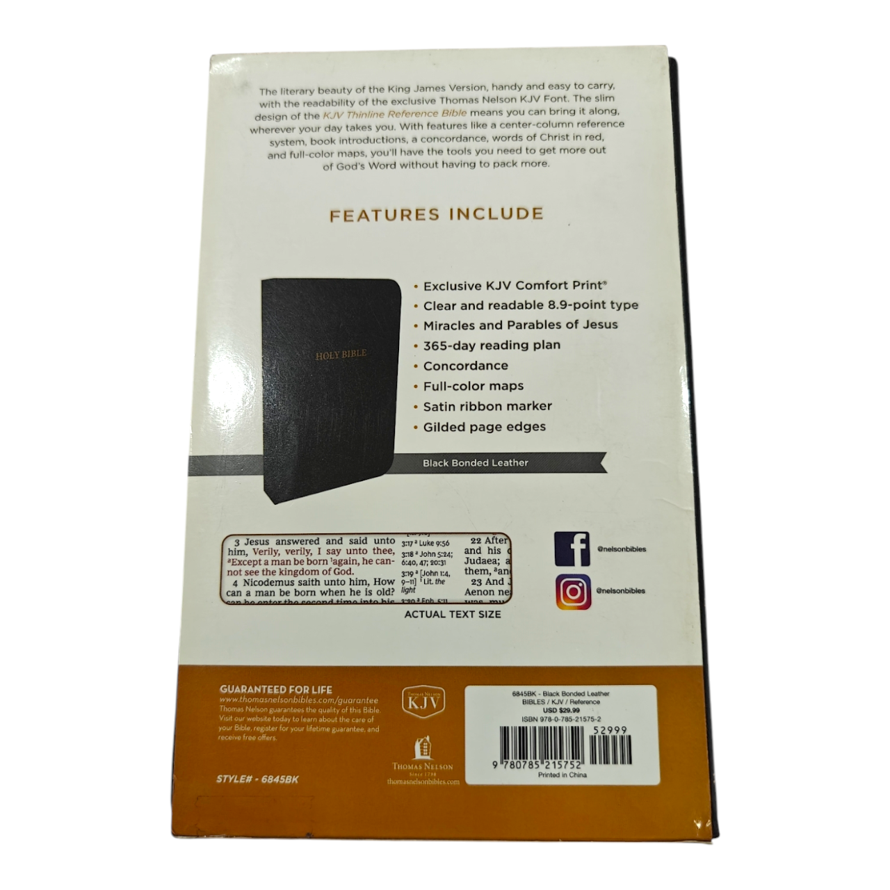 KJV Thinline Reference Bible King James Version | Study Bible, Reference Bible | Holy Bible