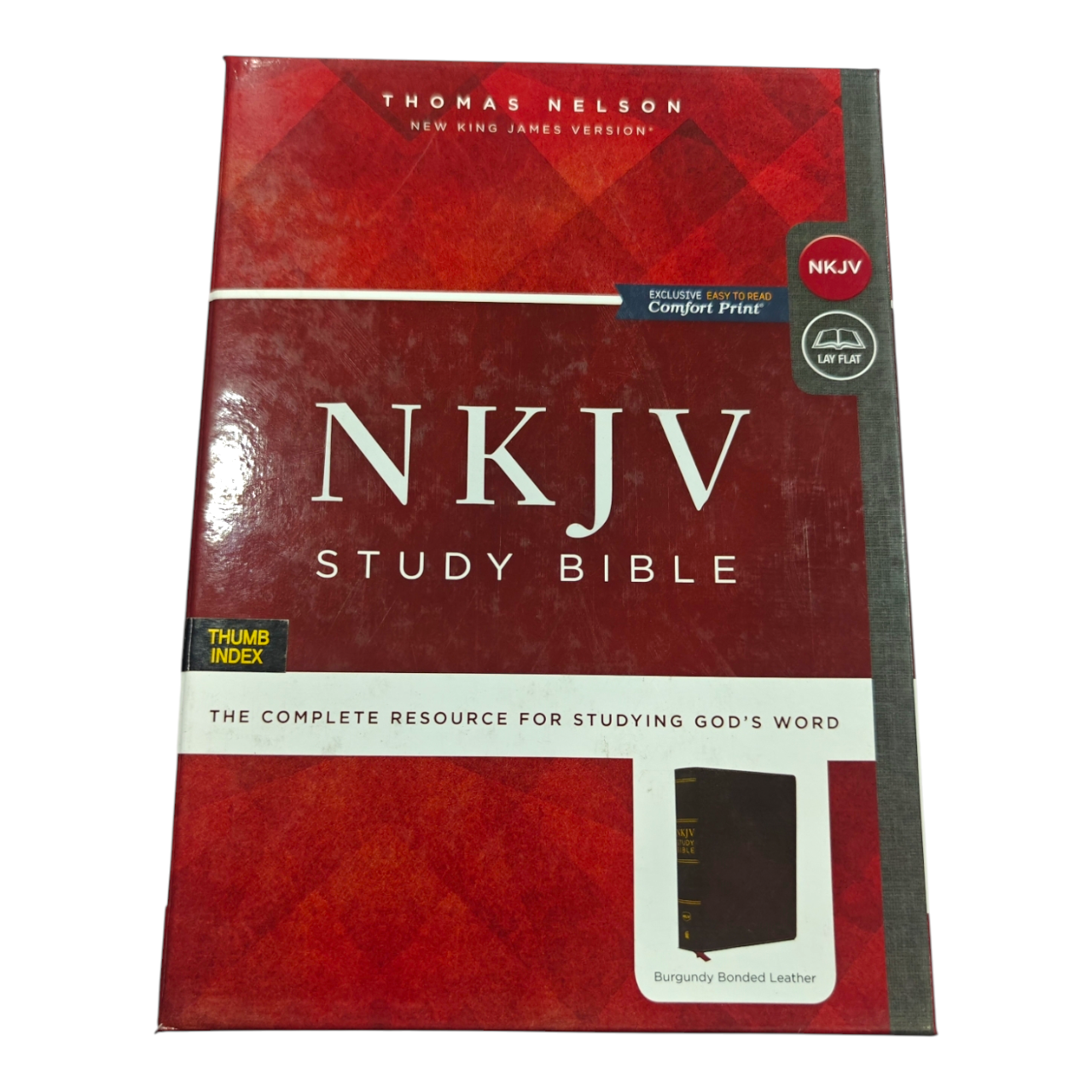 NKJV Study Bible, Leathersoft, Brown, Thumb Indexed, Comfort Print | Study Bible, Reference Bible | Holy Bible