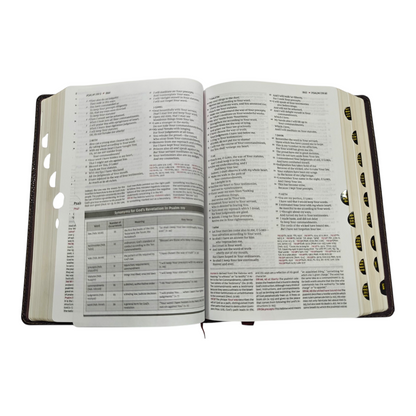 NKJV Study Bible, Leathersoft, Brown, Thumb Indexed, Comfort Print | Study Bible, Reference Bible | Holy Bible