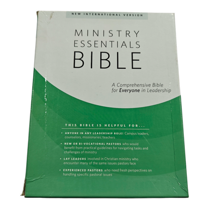NIV Ministry Essentials Bible - Genuine Leather, Black: A Comprehensive Bible for Everyone in Leadership | English Bible, Holy Bible