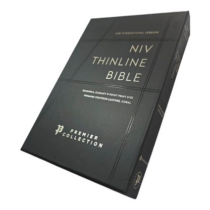 NIV Thinline Bible, Premier Collection, Premium Goatskin Leather, Comfort Print | English Bible, Holy Bible