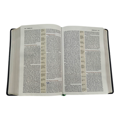 Evangelical Study Bible: Christ-Centered. Faith-Building. Mission-Focused. (NKJV, Black Bonded Leather, Red Letter, Thumb Indexed, Large Comfort
