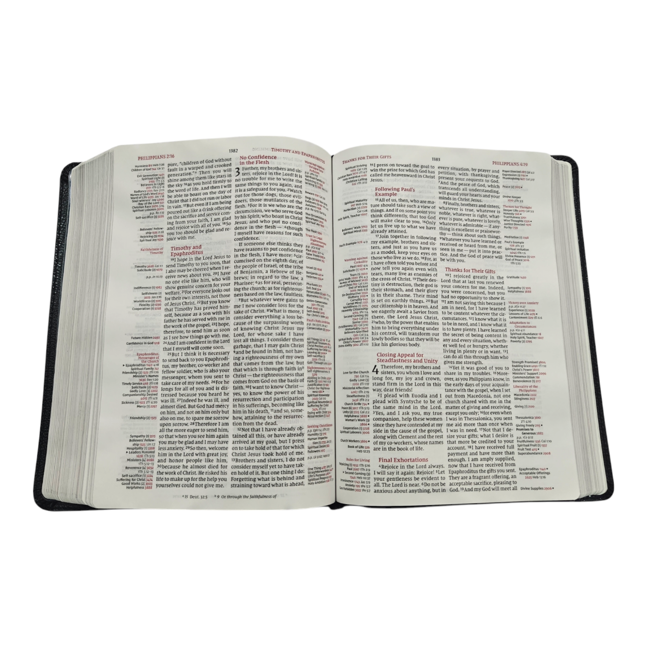 NIV Thompson Chain-Reference Bible - Black European Bonded Leather (New International Version) | Study Bible, Reference Bible | Holy Bible