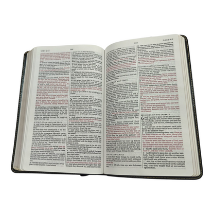 KJV Thinline Reference Bible Bonded Leather Black Red Letter Edition King James Version | Study Bible, Reference Bible | Holy Bible