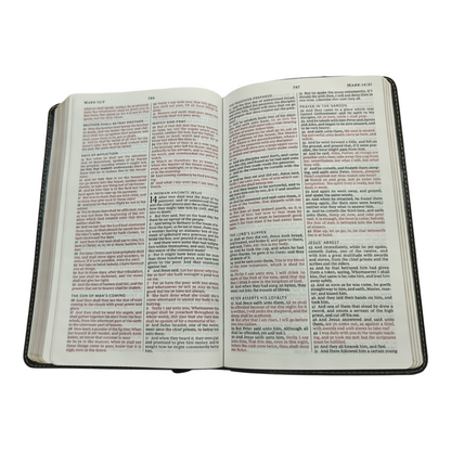 KJV Thinline Reference Bible Bonded Leather Black Red Letter Edition King James Version | Study Bible, Reference Bible | Holy Bible