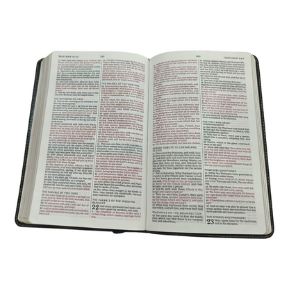 KJV Thinline Reference Bible Bonded Leather Black Red Letter Edition King James Version | Study Bible, Reference Bible | Holy Bible