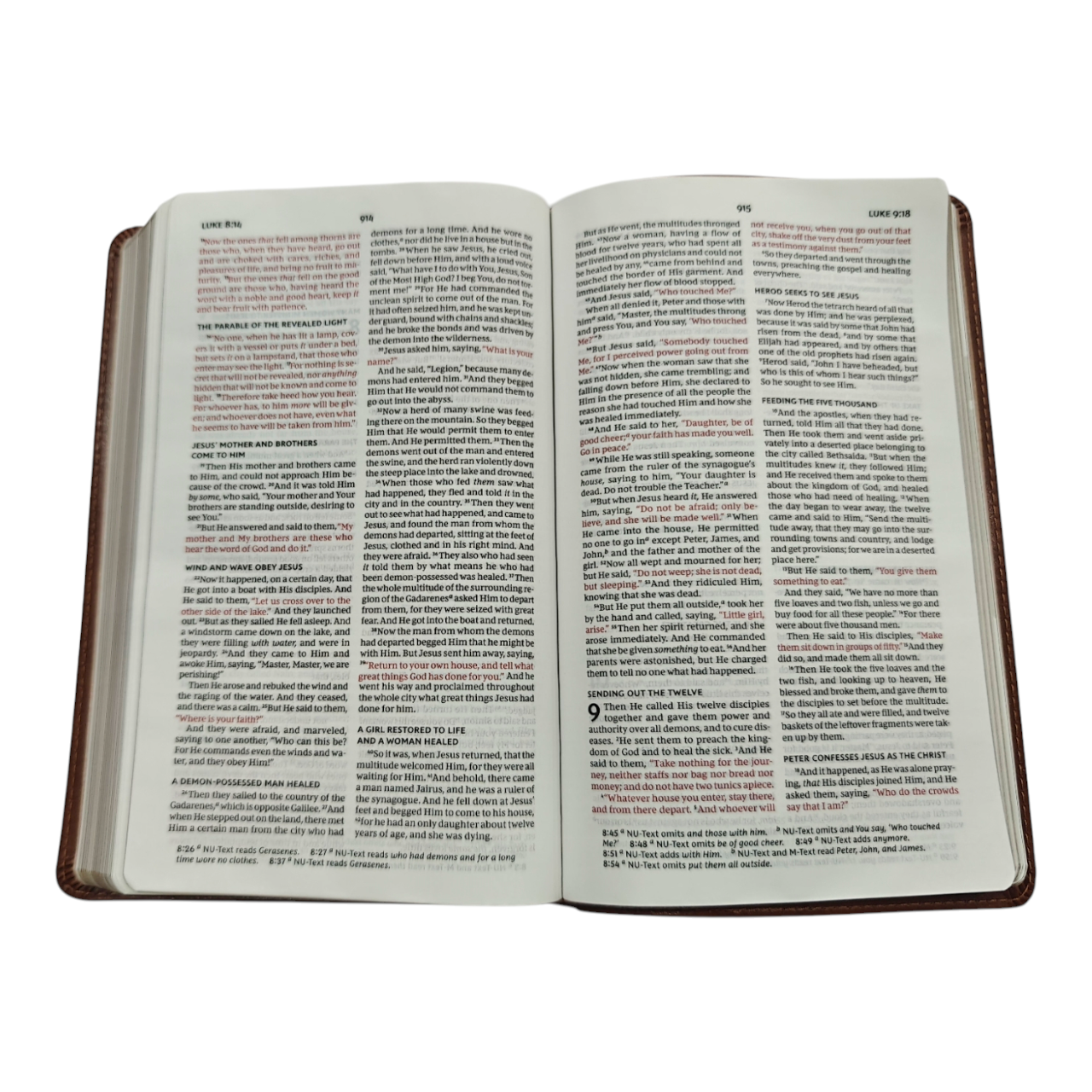 NKJV Thinline Bible Youth Edition Leathersoft Brown Red Letter Edition Comfort Print | Teen Bible, Youth Bible | Holy Bible