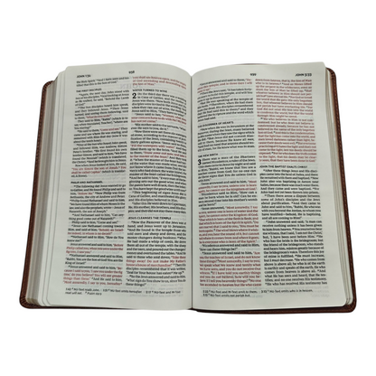 NKJV Thinline Bible Youth Edition Leathersoft Brown Red Letter Edition Comfort Print | Teen Bible, Youth Bible | Holy Bible