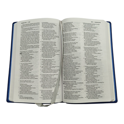 NKJV Holy Bible Value Ultra Thinline Blue Leathersoft Red Letter Comfort Print | English Bible, Holy Bible