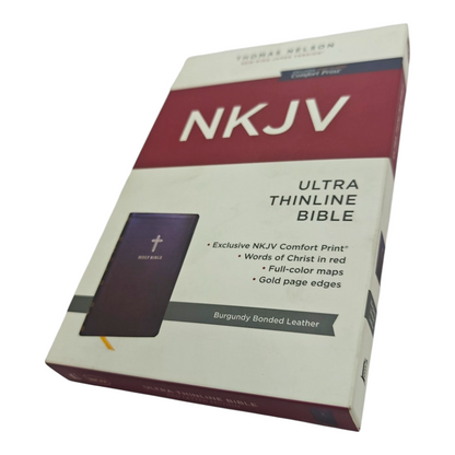 NKJV Holy Bible Value Ultra Thinline Charcoal Leathersoft Red Letter Comfort Print | English Bible, Holy Bible