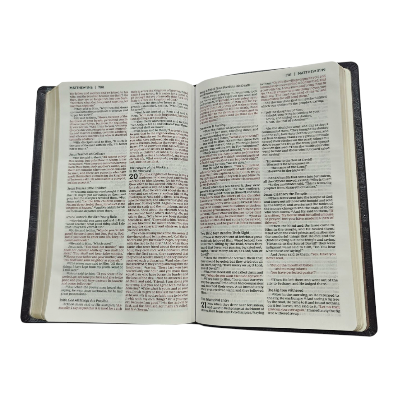 NKJV Holy Bible Value Ultra Thinline Charcoal Leathersoft Red Letter Comfort Print | English Bible, Holy Bible