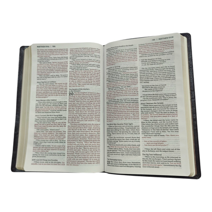 NKJV Holy Bible Value Ultra Thinline Charcoal Leathersoft Red Letter Comfort Print | English Bible, Holy Bible