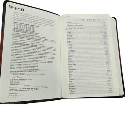 The Message Bible Compact Leathersoft Contemporary Paraphrase | English Bible, Holy Bible