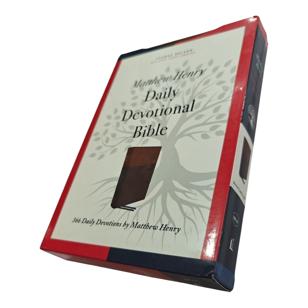 NKJV Matthew Henry Daily Devotional Bible - Brown Leathersoft (New King James Version) | English Bible, Holy Bible