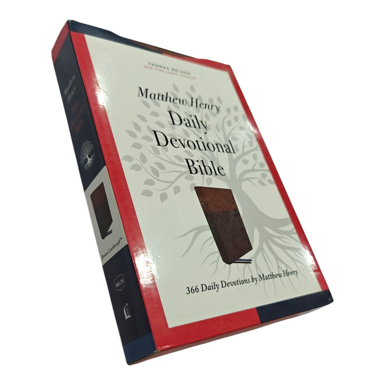 NKJV Matthew Henry Daily Devotional Bible - Brown Leathersoft (New King James Version) | English Bible, Holy Bible