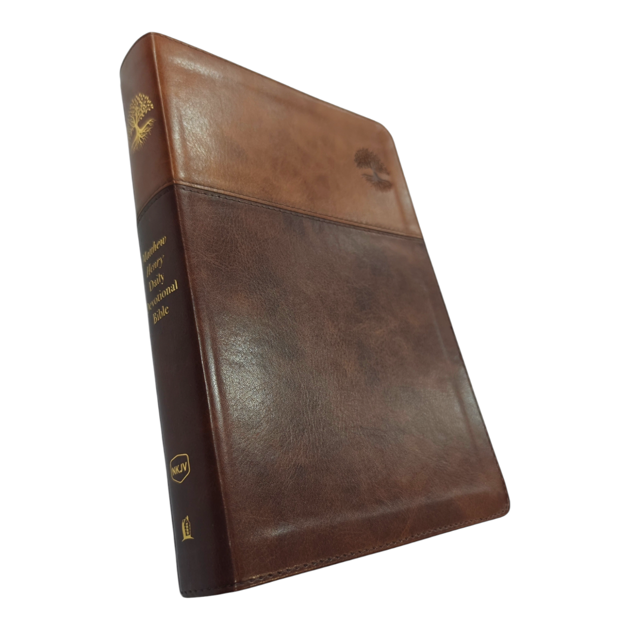 NKJV Matthew Henry Daily Devotional Bible - Brown Leathersoft (New King James Version) | English Bible, Holy Bible