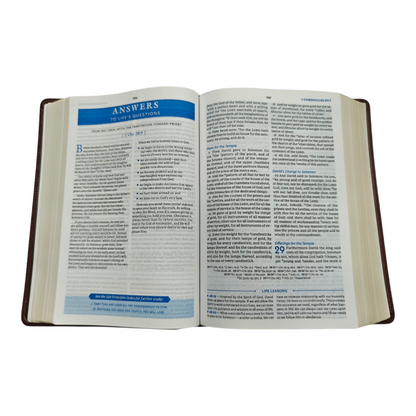 KJV Charles F. Stanley Life Principles Bible - Brown Genuine Leather (King James Version) | Study Bible, Reference Bible | Holy Bible