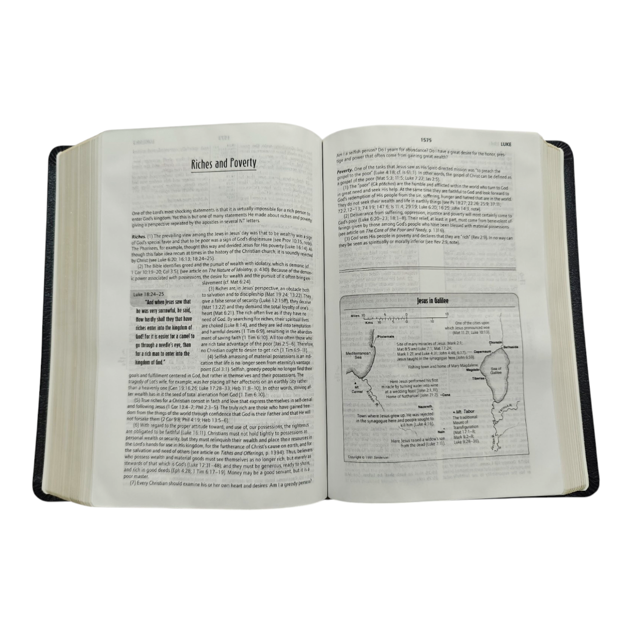 KJV Life in the Spirit Study Bible - Bonded Leather, Black, Red Letter (Thomas Nelson) | Study Bible, Reference Bible | Holy Bible