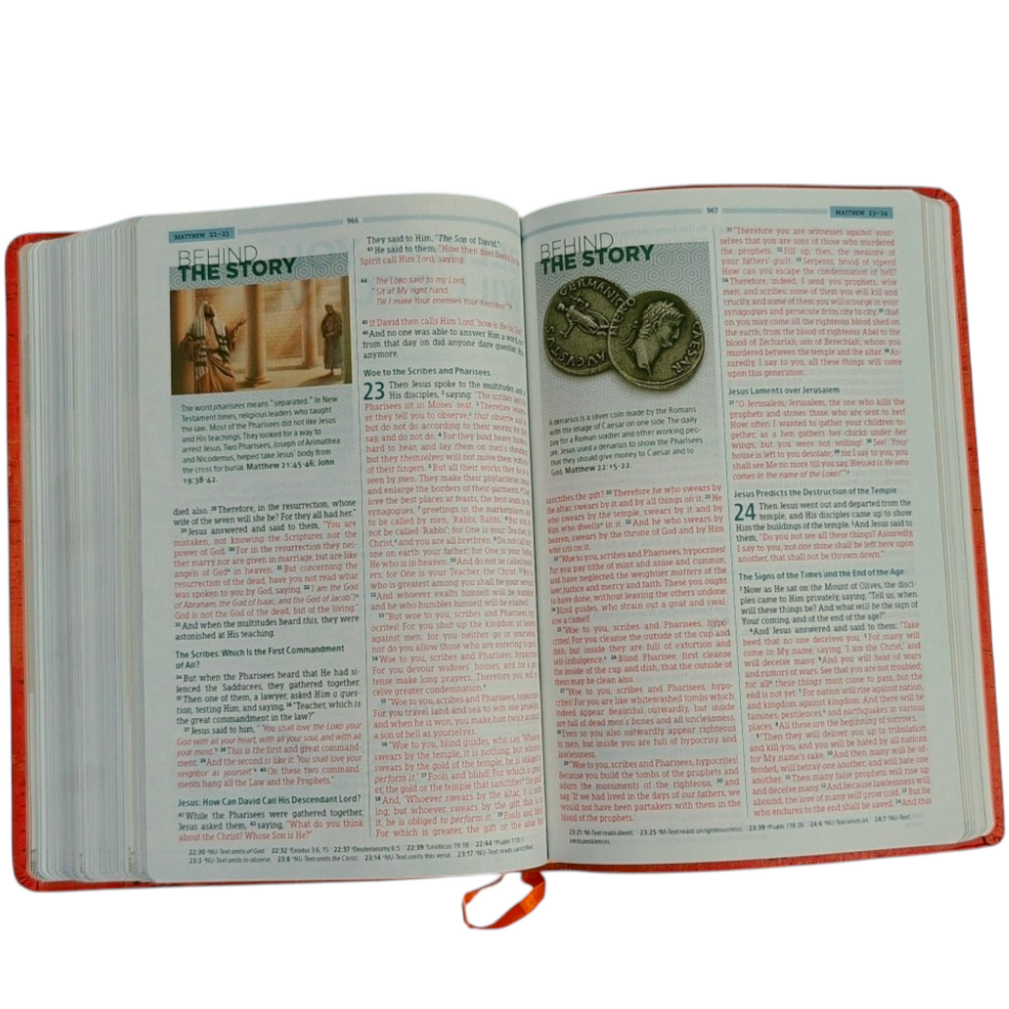 NKJV Essential Teen Study Bible | NKJV Essential Teen Study Bible – Orange Cork LeatherTouch | Holy Bible