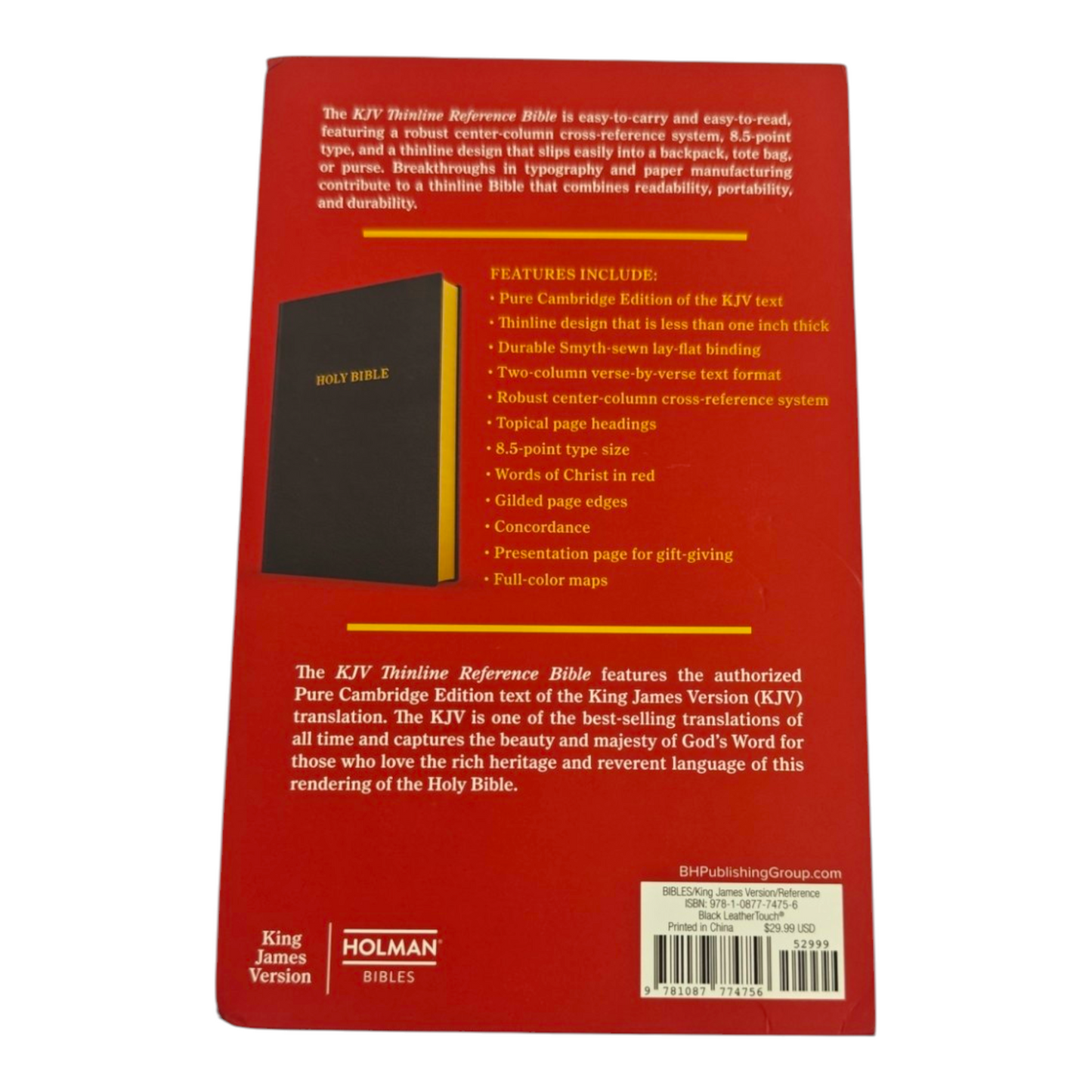 Holman KJV Thinline Reference Bible | Study Bible, Reference Bible | Holy Bible