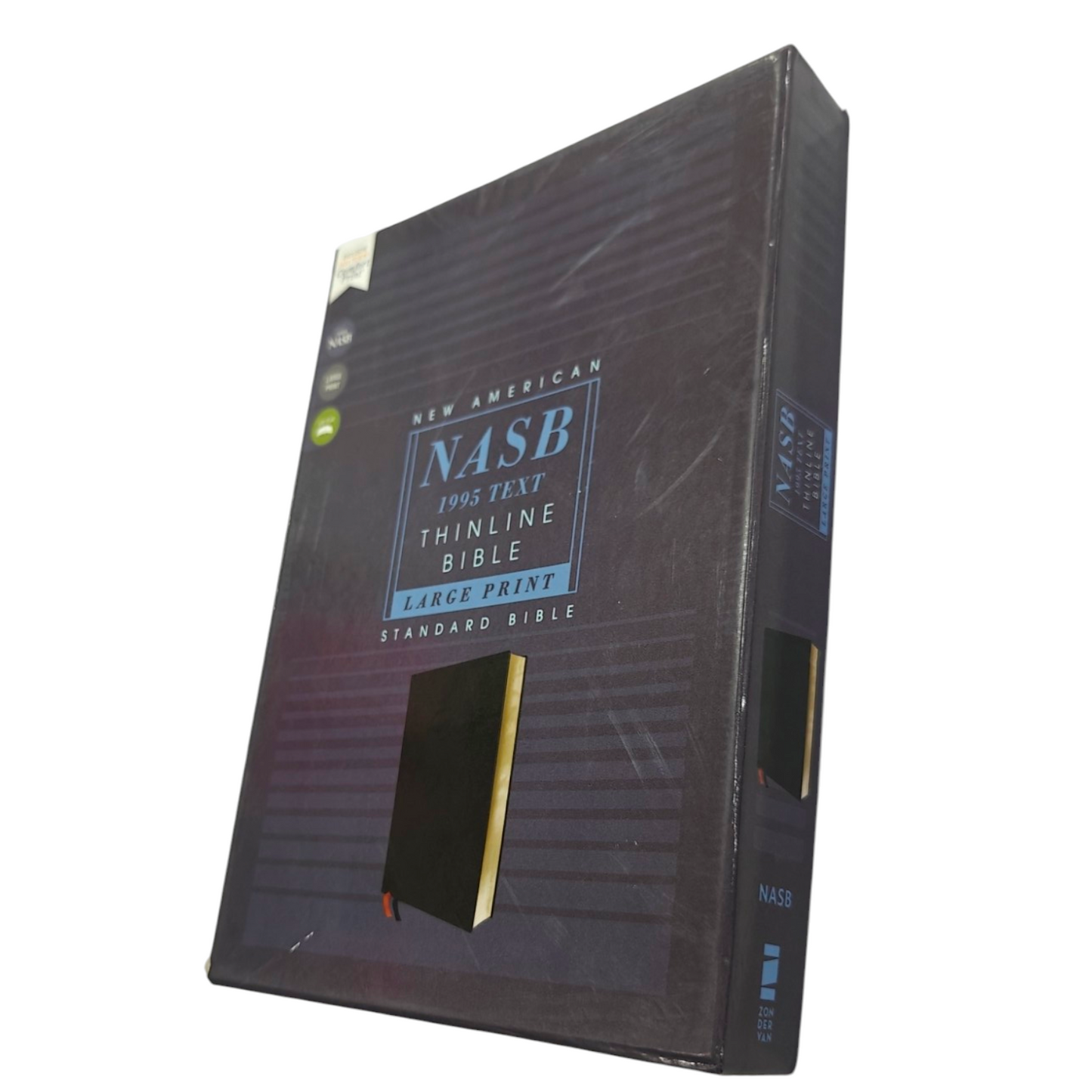 NASB Large-Print Thinline Bible, Red Letter Edition - Bonded Leather, Black (New American Standard Bible) | English Bible, Holy Bible