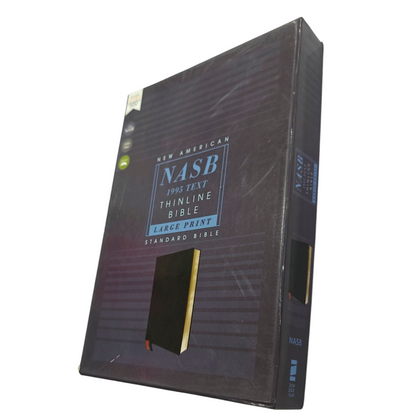 NASB Large-Print Thinline Bible, Red Letter Edition - Bonded Leather, Black (New American Standard Bible) | English Bible, Holy Bible