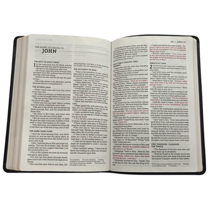 NASB Large-Print Thinline Bible, Red Letter Edition - Bonded Leather, Black (New American Standard Bible) | English Bible, Holy Bible
