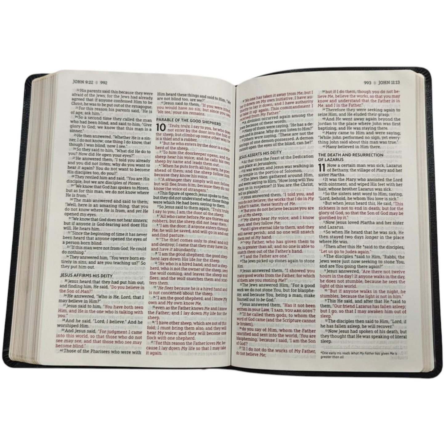 NASB Large-Print Thinline Bible, Red Letter Edition - Bonded Leather, Black (New American Standard Bible) | English Bible, Holy Bible