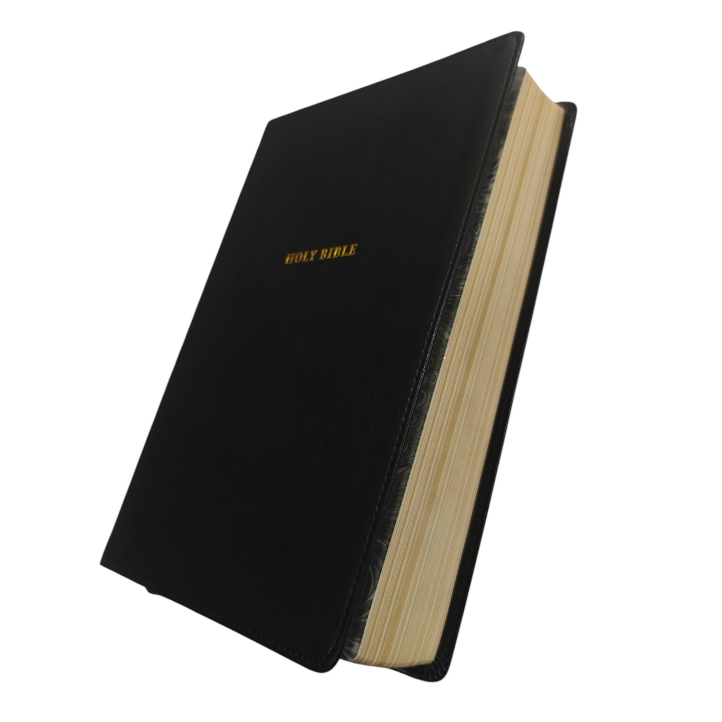 NKJV, Reference Bible, Center-Column Giant Print, Leathersoft, Black, Red Letter Edition, Thumb Indexed, Comfort Print: Holy Bible, New King James