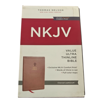 NKJV Holy Bible Value Ultra Thinline Brown Leathersoft Red Letter Comfort Print | English Bible, Holy Bible