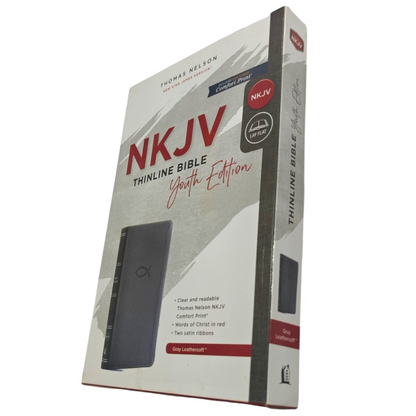 NKJV Thinline Bible Leathersoft Black Red Letter Edition Comfort Print | English Bible, Holy Bible