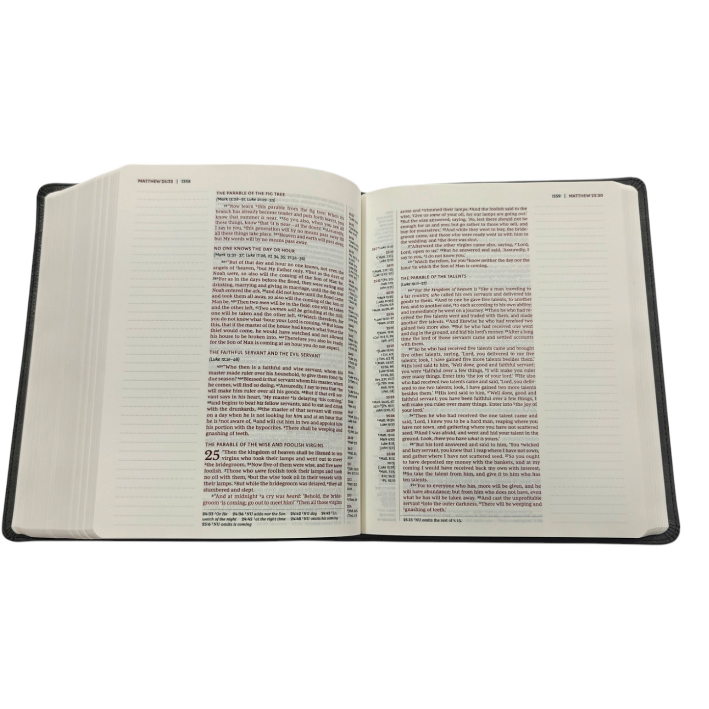 NKJV Journal Reference Edition Bible Verse Art Cover Collection Leathersoft Gray Red Letter Comfort Print | English Bible, Holy Bible
