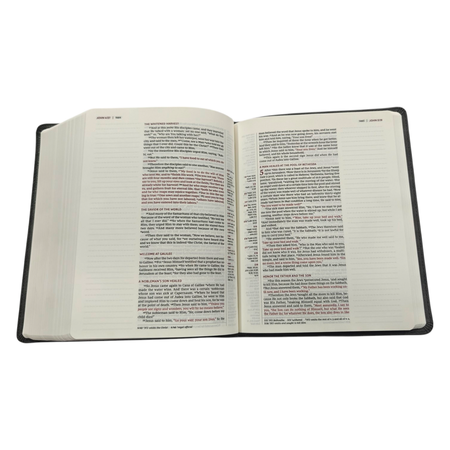 NKJV Journal Reference Edition Bible Verse Art Cover Collection Leathersoft Gray Red Letter Comfort Print | English Bible, Holy Bible